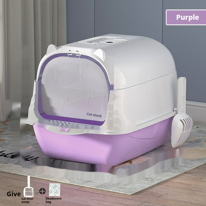 Large Covered Cat Litter Box