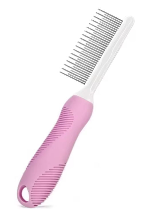Pet Grooming Comb with Metal Pins for Hair Cleaning (1 piece)