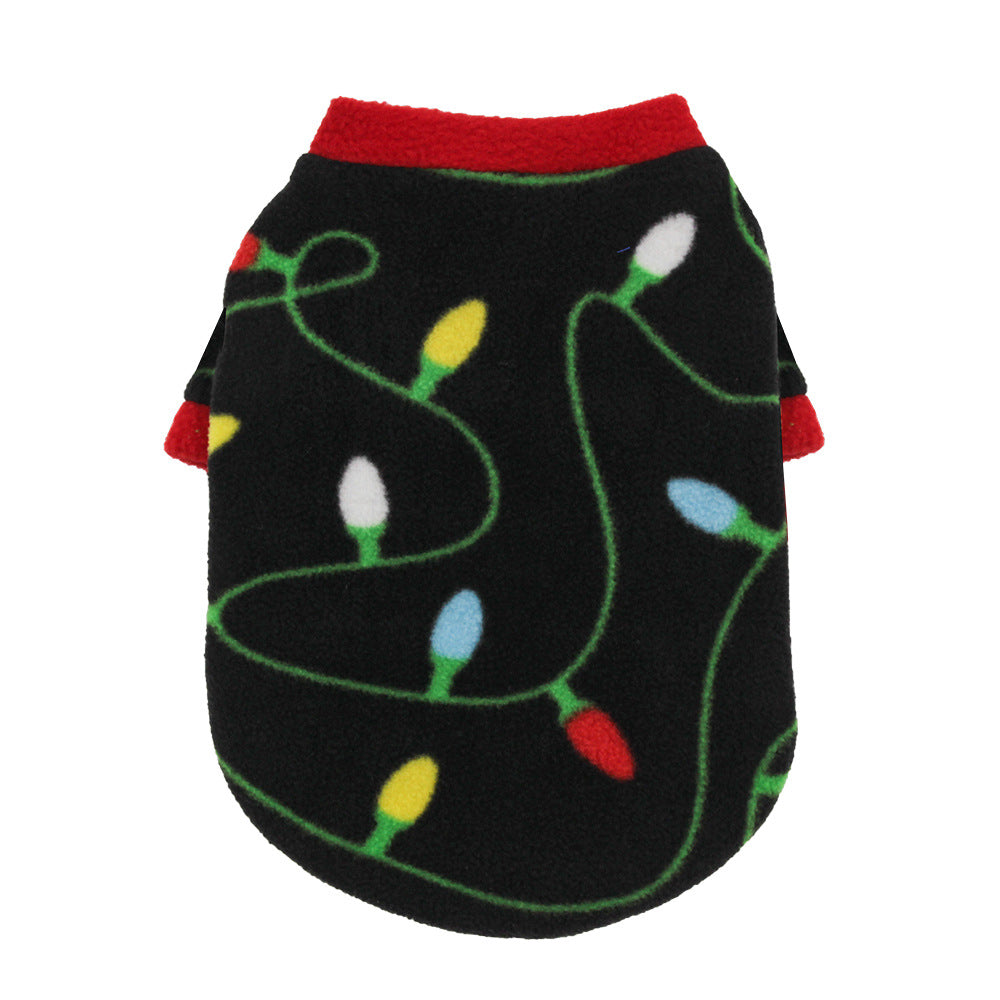 Vêtements de Noël chauds en polaire pour chien