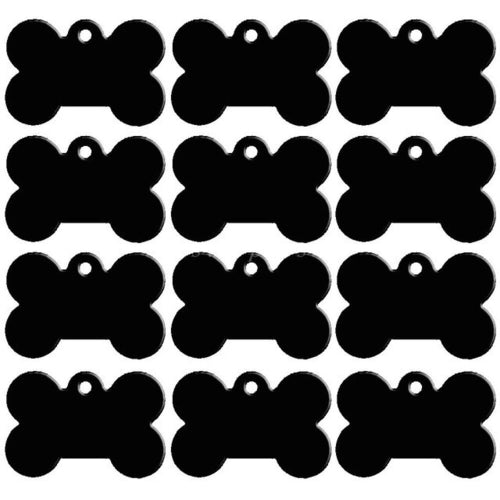 100 pcs/lot Aluminum Pet ID Tag Bone Shape Double
