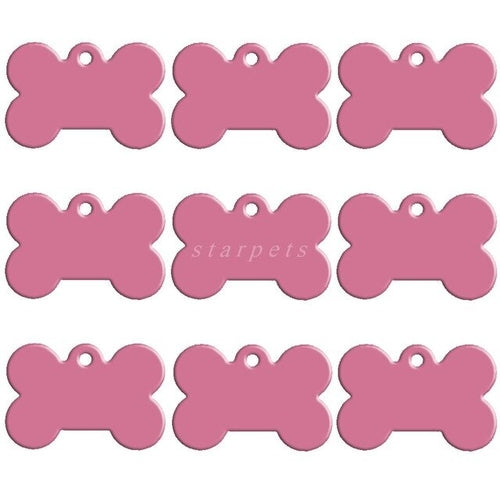 100 pcs/lot Aluminum Pet ID Tag Bone Shape Double