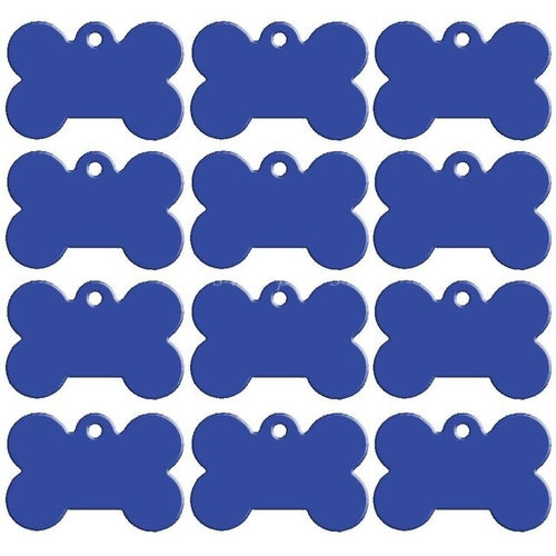 100 pcs/lot Aluminum Pet ID Tag Bone Shape Double