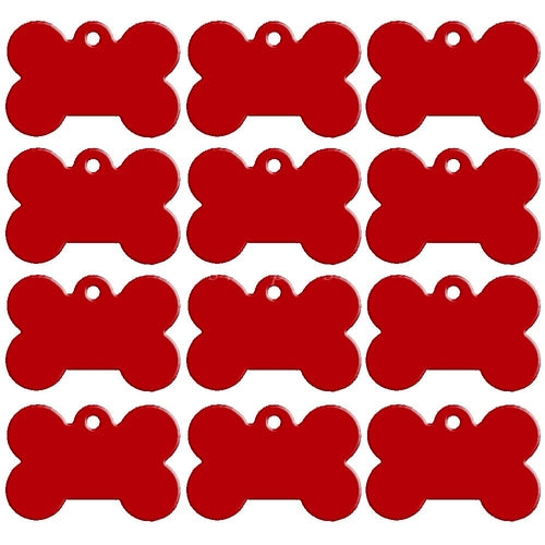 100 pcs/lot Aluminum Pet ID Tag Bone Shape Double