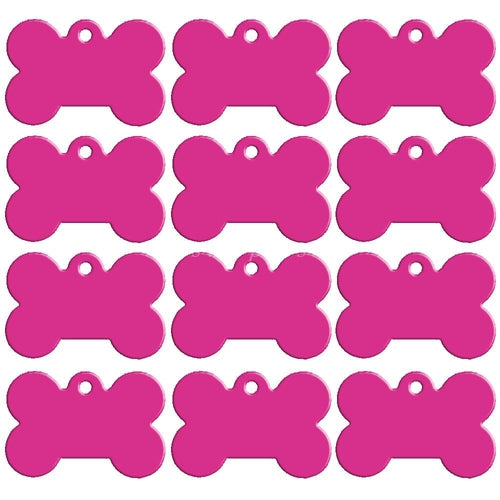 100 pcs/lot Aluminum Pet ID Tag Bone Shape Double