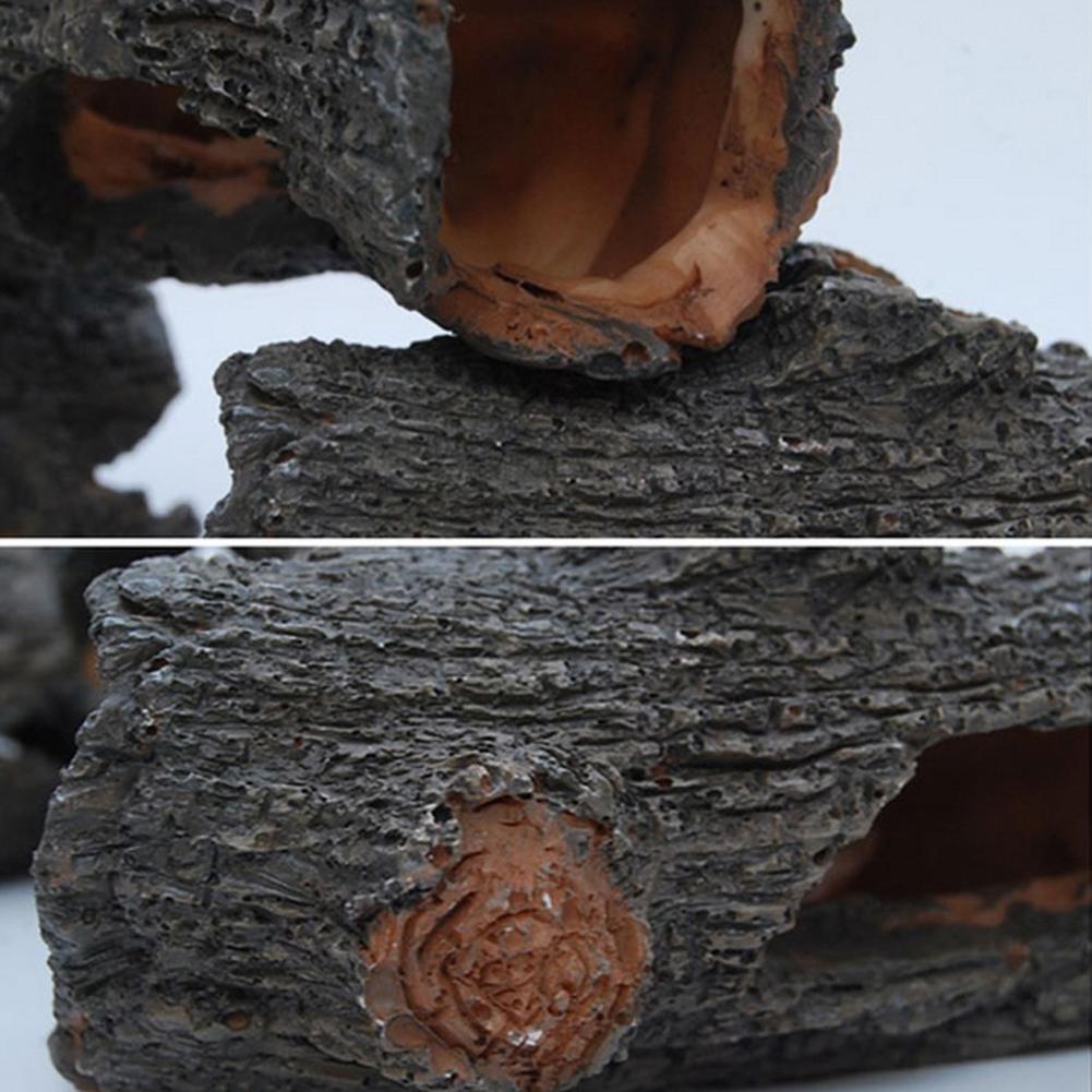 Aquarium Hollow Tree Tunnel Cave Ornament for Fish Tank
