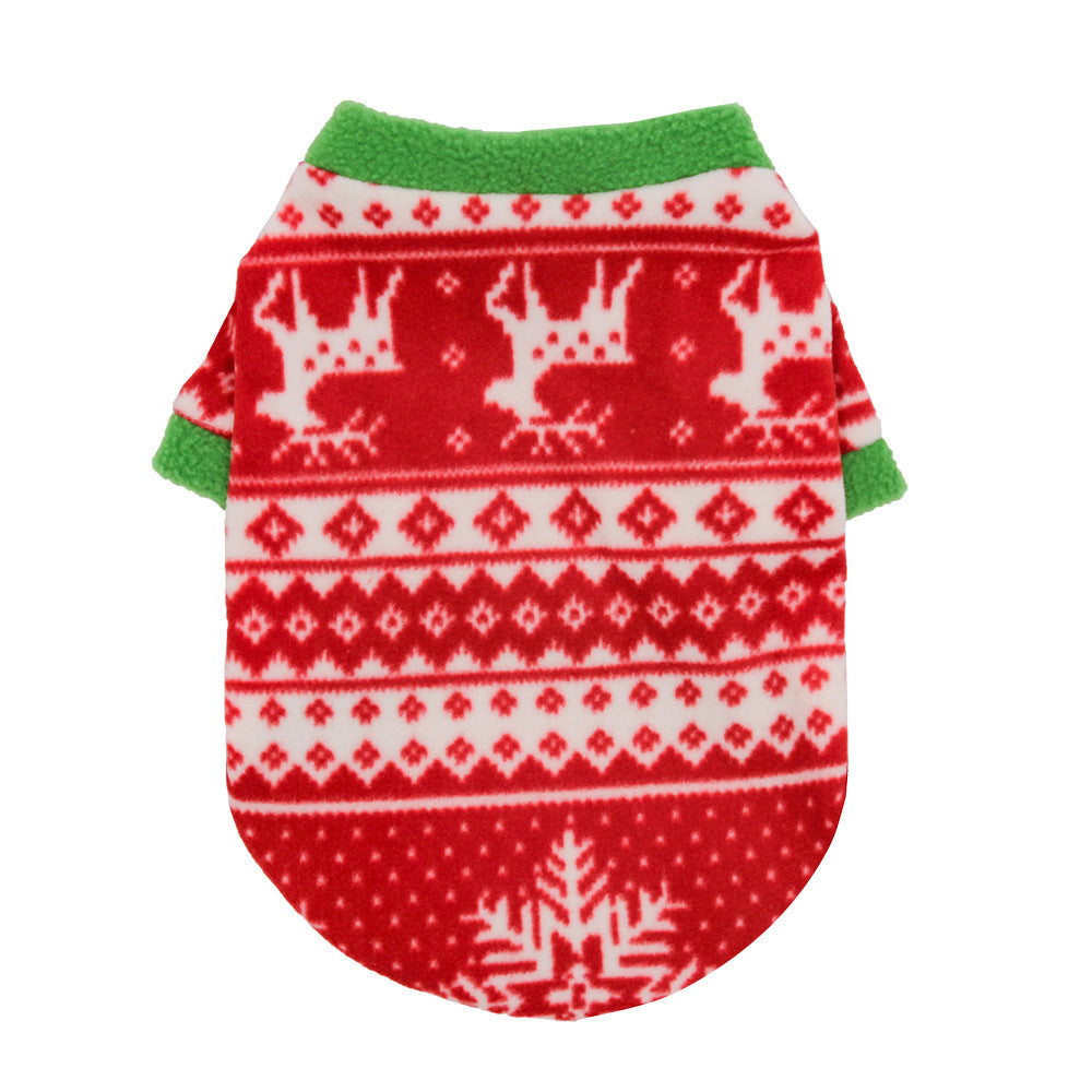 Vêtements de Noël chauds en polaire pour chien