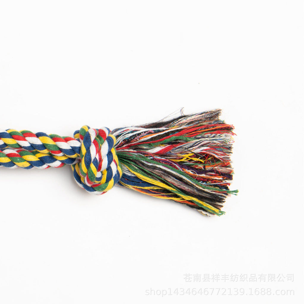 Interactive cotton rope dog toy for medium-sized dogs