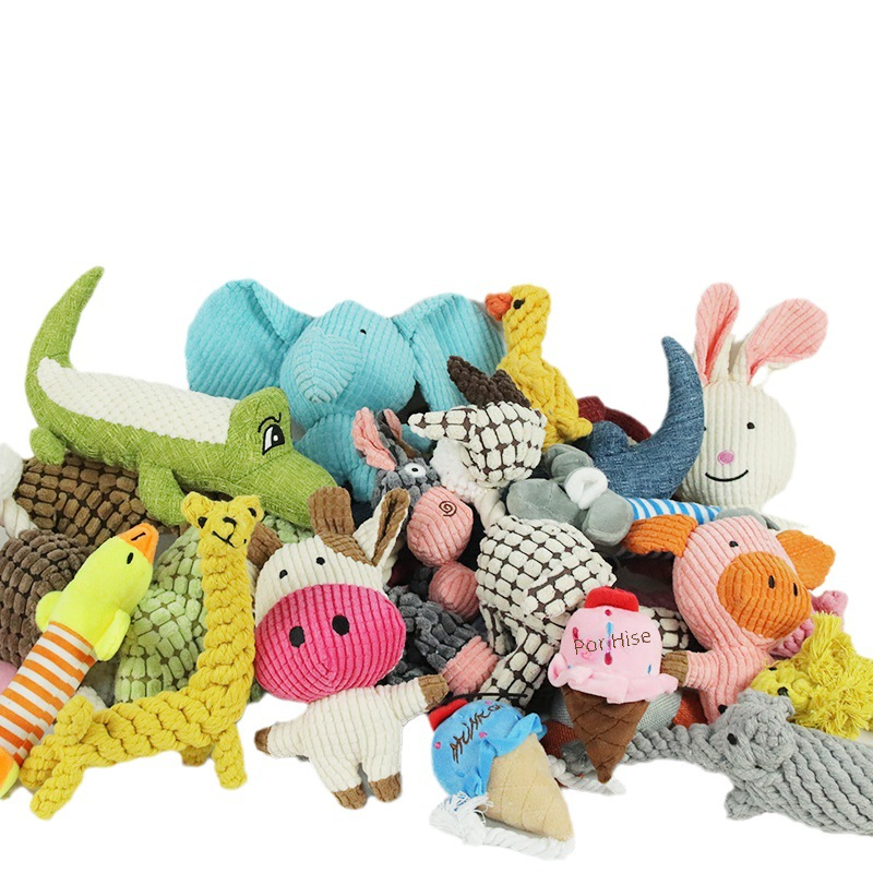 Durable Dog Chew Toys – Cartoon Pet Plush Toys