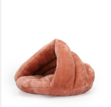Arctic Velvet Triangle Semi-Closed Dog Bed for Winter