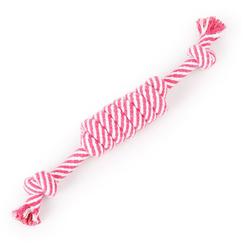 Pet chew toy made of cotton rope for dental care