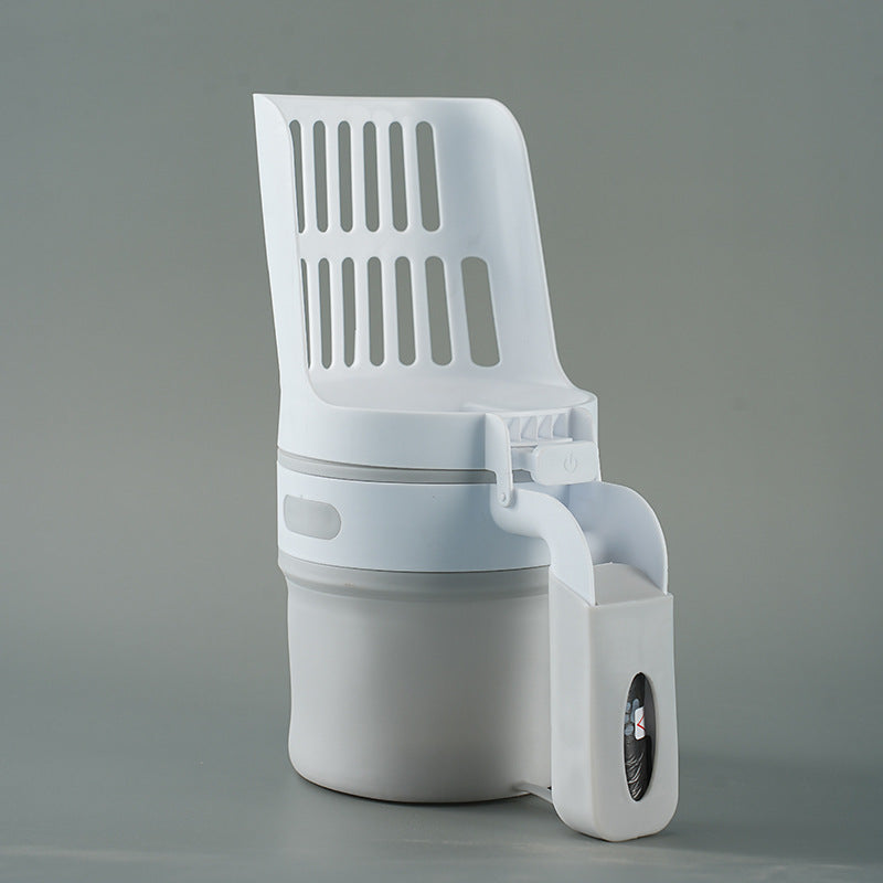 Foldable Portable Cat Litter Scoop with Large Bin