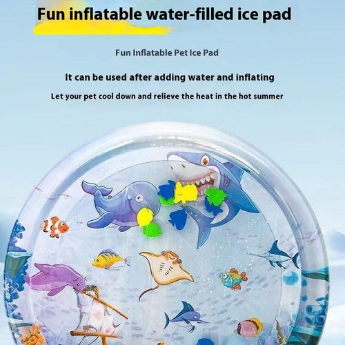 Summer Cooling Pet Water Bed Cushion Ice Pad Dog Sleeping Square Mat F