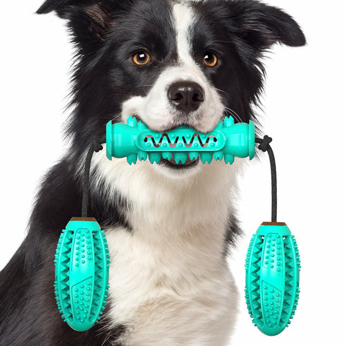 Dog Chew Toy – Rubber Bone Toothbrush for Teeth Cleaning