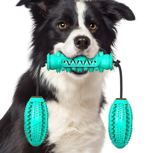 Dog Chew Toy – Rubber Bone Toothbrush for Teeth Cleaning