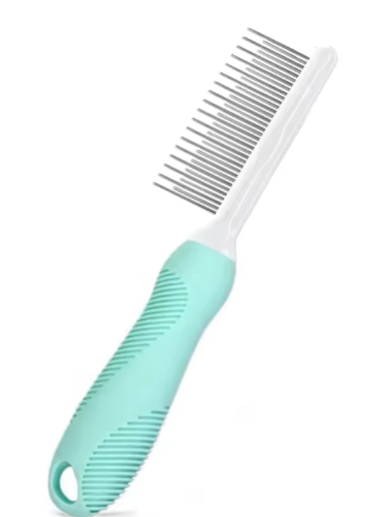 Pet Grooming Comb with Metal Pins for Hair Cleaning (1 piece)