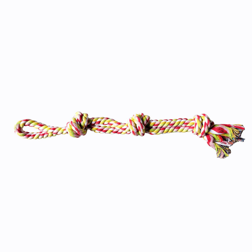 Interactive cotton rope dog toy for medium-sized dogs