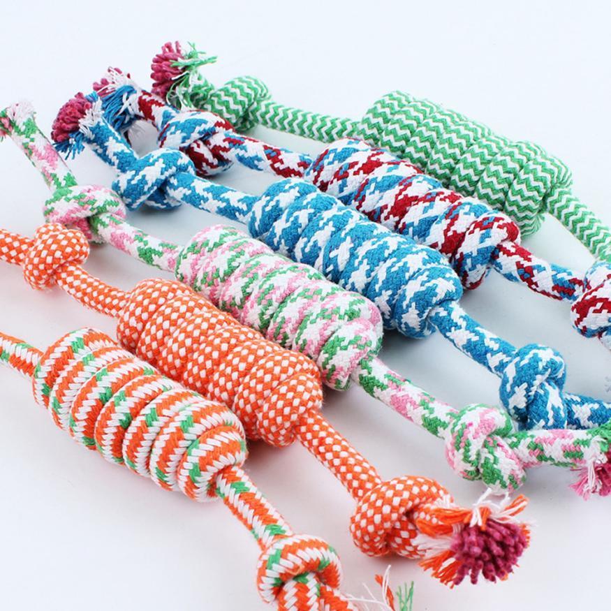 Pet chew toy made of cotton rope for dental care