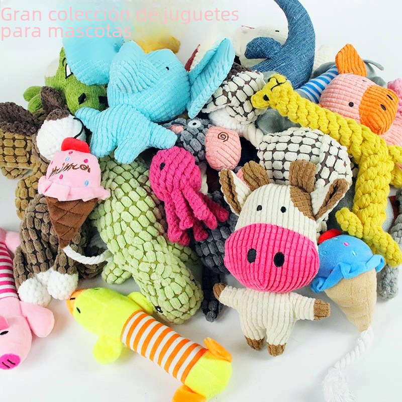 Durable Dog Chew Toys – Cartoon Pet Plush Toys