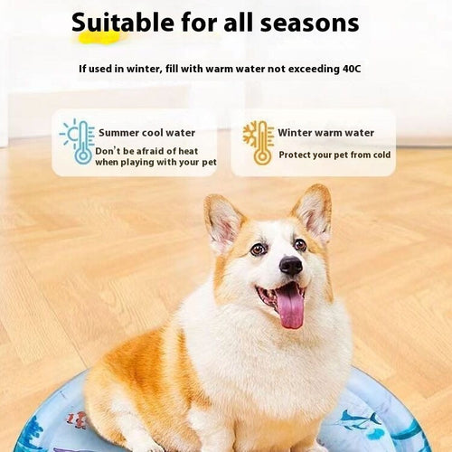Summer Cooling Pet Water Bed Cushion Ice Pad Dog Sleeping Square Mat F