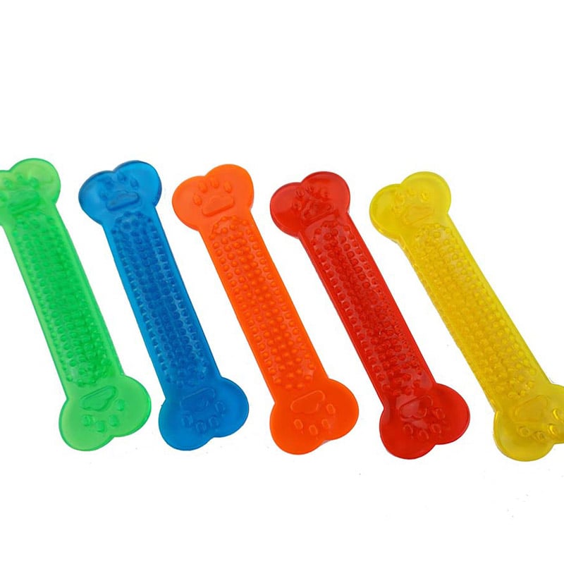 Transparent Flat PVC Bone Toy for Dogs (1 piece)