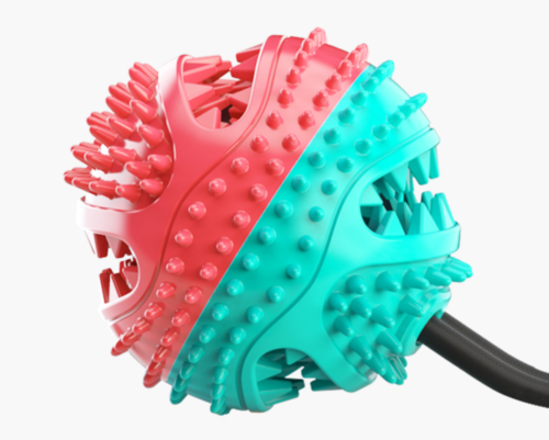 Dog Chew Toy – Rubber Bone Toothbrush for Teeth Cleaning