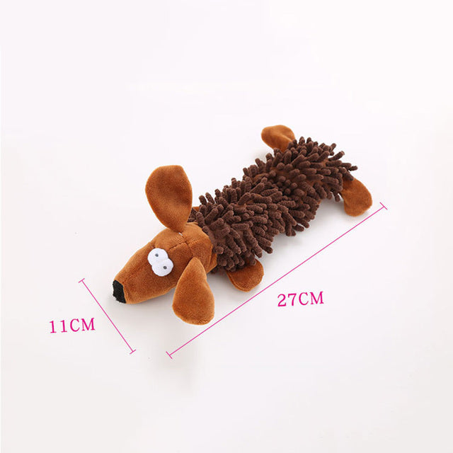 Plush dog toys for chewing and teeth cleaning