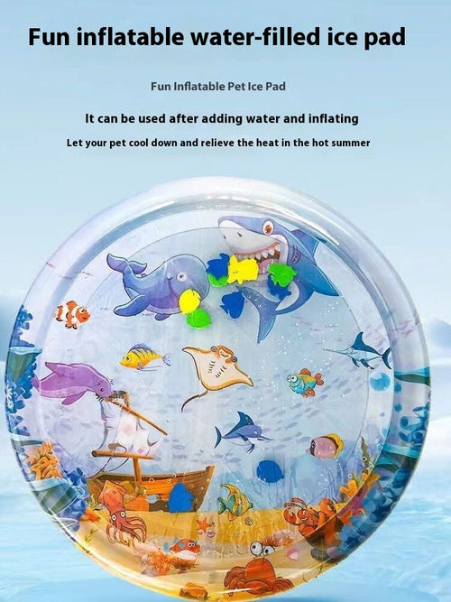Summer Cooling Pet Water Bed Cushion Ice Pad Dog Sleeping Square Mat F