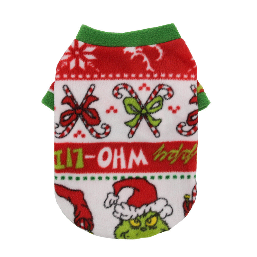 Vêtements de Noël chauds en polaire pour chien