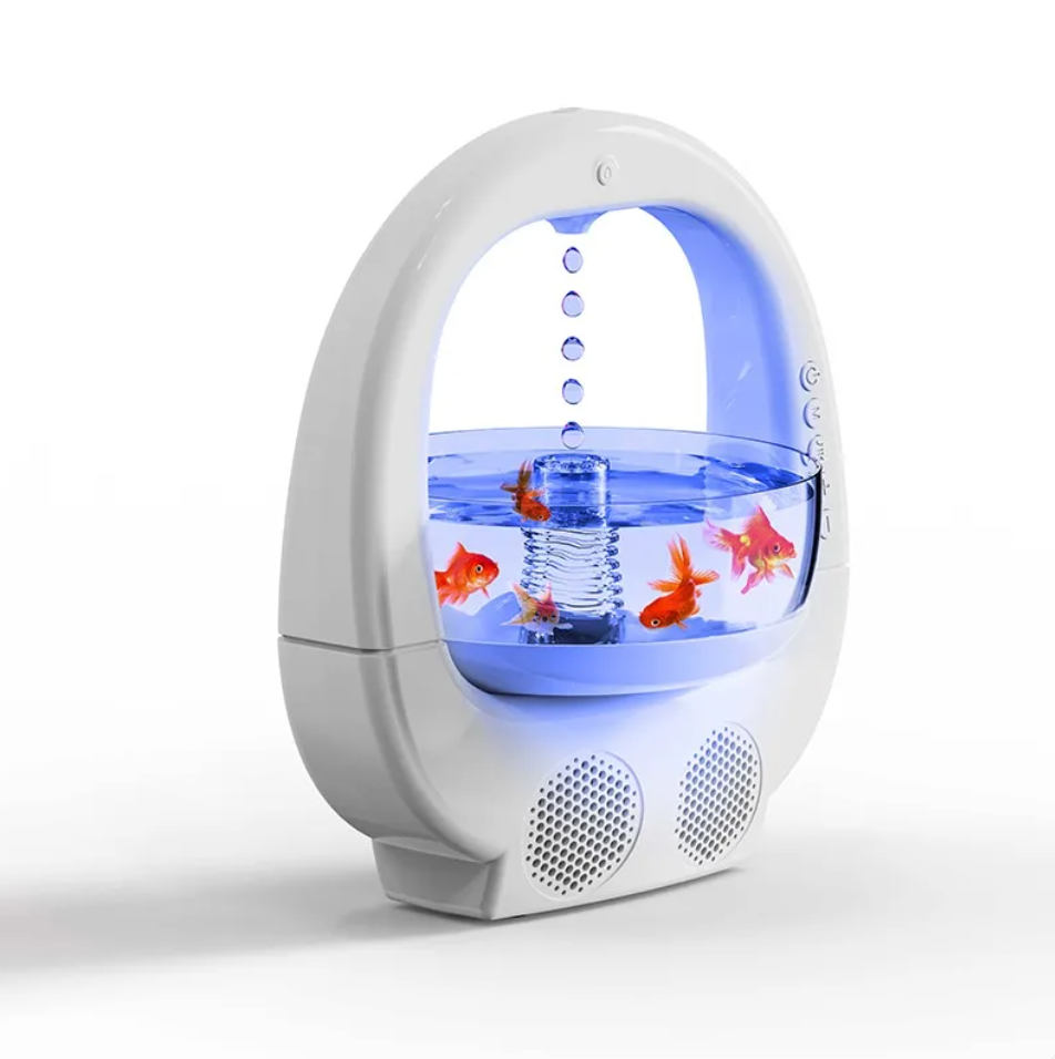 3 σε 1 Υγραντήρας Anti-Gravity με Αρωματοθεραπεία, Ηχείο Bluetooth και Φωτισμό Ενυδρείου