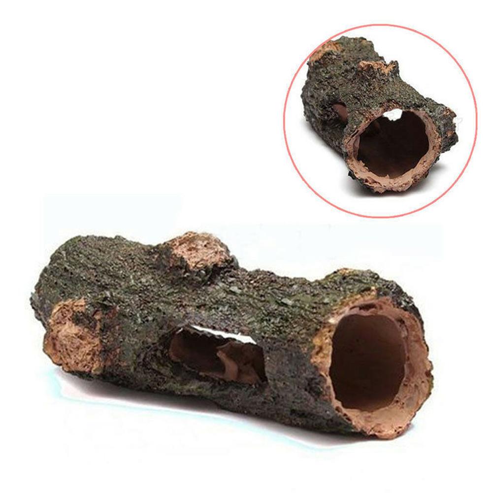 Aquarium Hollow Tree Tunnel Cave Ornament for Fish Tank