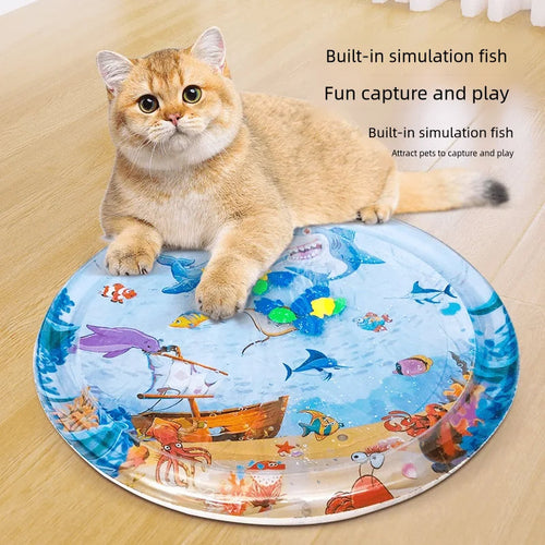 Summer Cooling Pet Water Bed Cushion Ice Pad Dog Sleeping Square Mat F