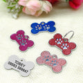 Engraved Dog ID Tag Bone Shape Personalized Anti