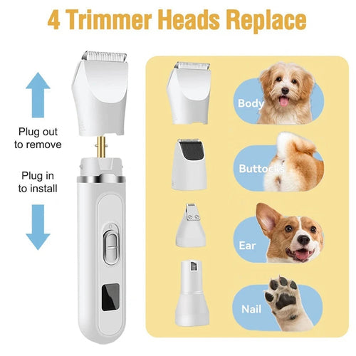 1 Set Electric Pet Nail Drill Multifunctional Pet Low Noise And