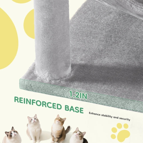 JHK 44In Cat Tree Tall Multi-Cat Climbing Tower for Pet Furniture