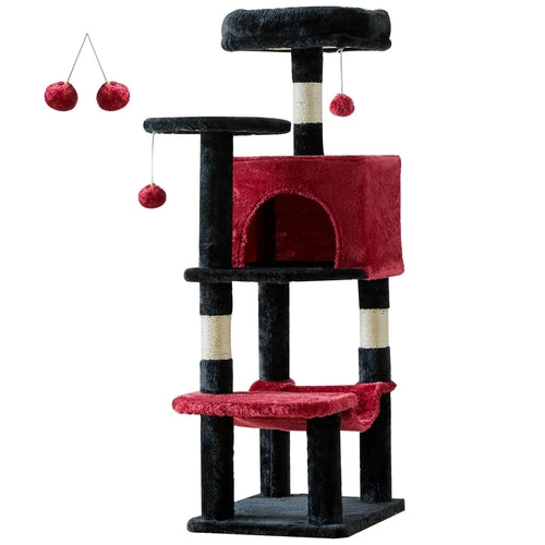 JHK 44In Cat Tree Tall Multi-Cat Climbing Tower for Pet Furniture
