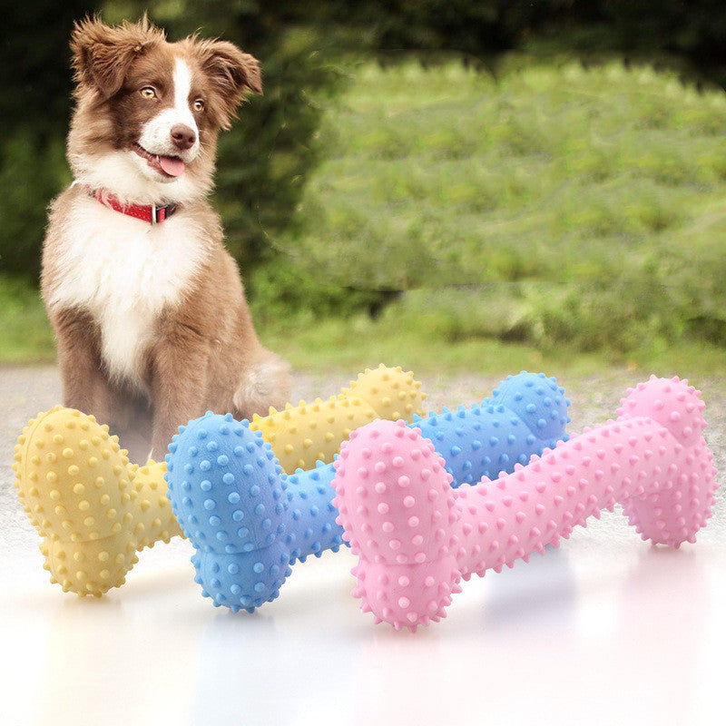 Dog TPR Milk Flavor Prickly Bone Teething Toy
