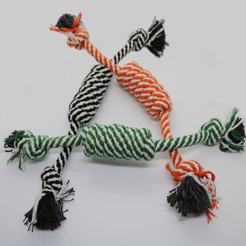 Pet chew toy made of cotton rope for dental care