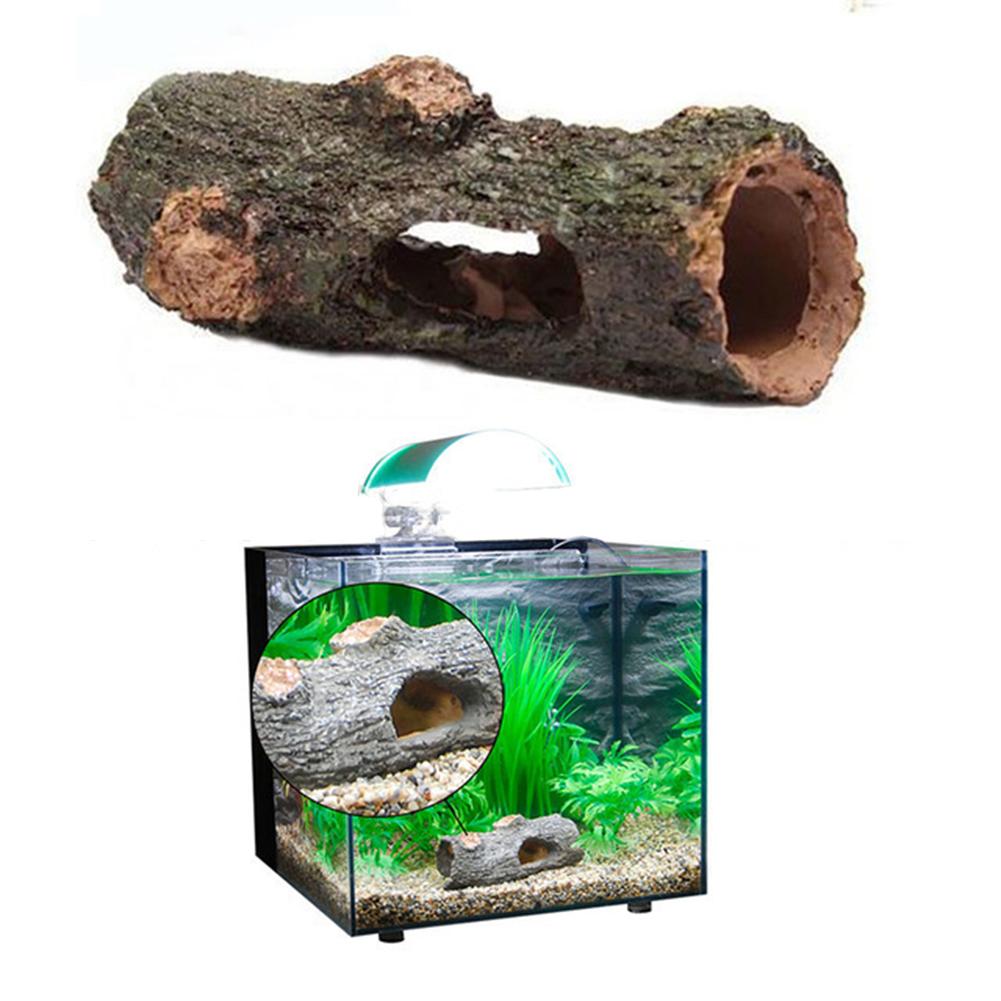 Aquarium Hollow Tree Tunnel Cave Ornament for Fish Tank