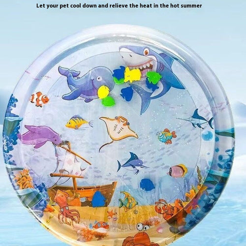 Summer Cooling Pet Water Bed Cushion Ice Pad Dog Sleeping Square Mat F