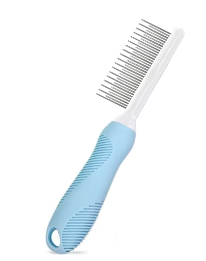 Pet Grooming Comb with Metal Pins for Hair Cleaning (1 piece)