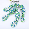 Tug rope toy for large dogs with double handles for chewing