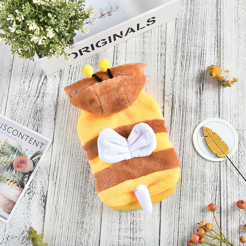 Vêtements pour animaux de compagnie automne/hiver - Tenue de transformation en abeille