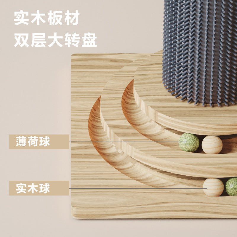 Cat Scratching Post with Durable Sisal Rope and Toy
