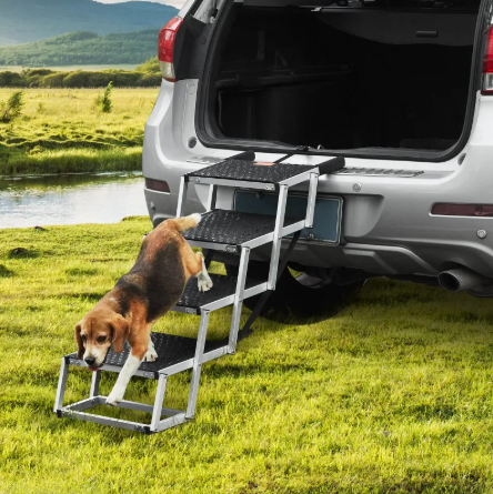 Foldable Aluminum Car Steps for Dogs