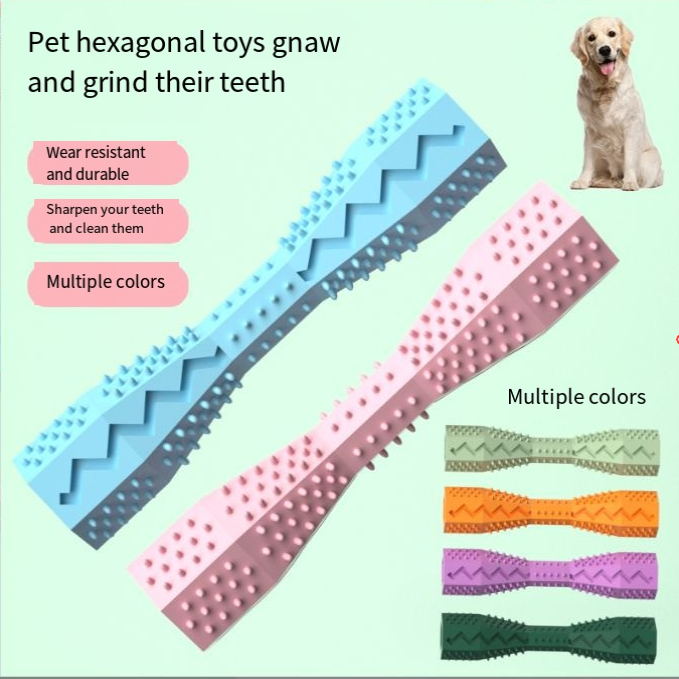 Dog chew toys and toothbrush for teeth cleaning
