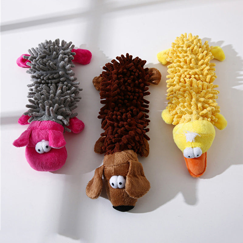 Plush dog toys for chewing and teeth cleaning