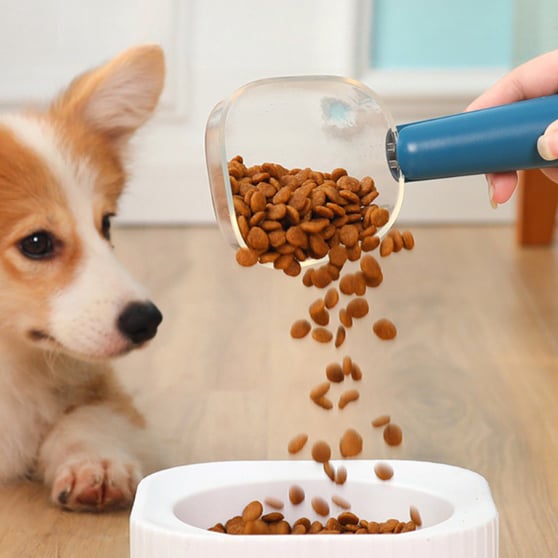 Universal Spoon and Clip for Dog Cat Food Bags
