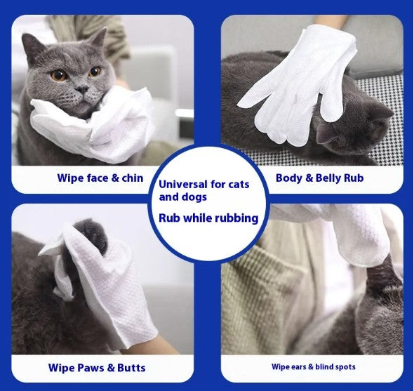 No-Rinse Pet Cleaning Gloves
