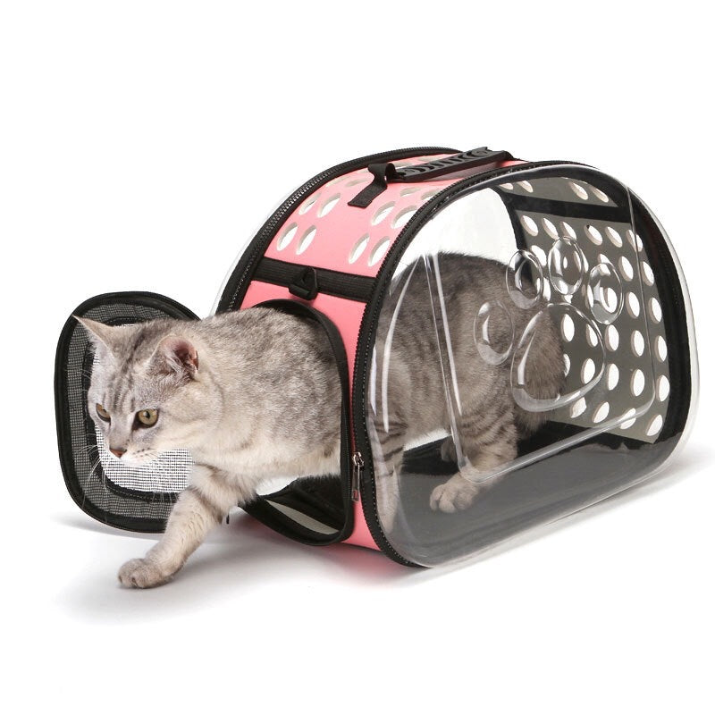 Transparent Pet Backpack for Cats and Dogs, Portable