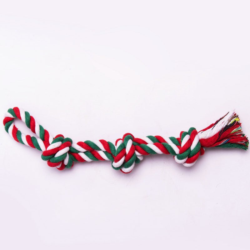 Interactive cotton rope dog toy for medium-sized dogs